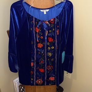 The Pioneer Woman Velvet Bell Sleeved Top